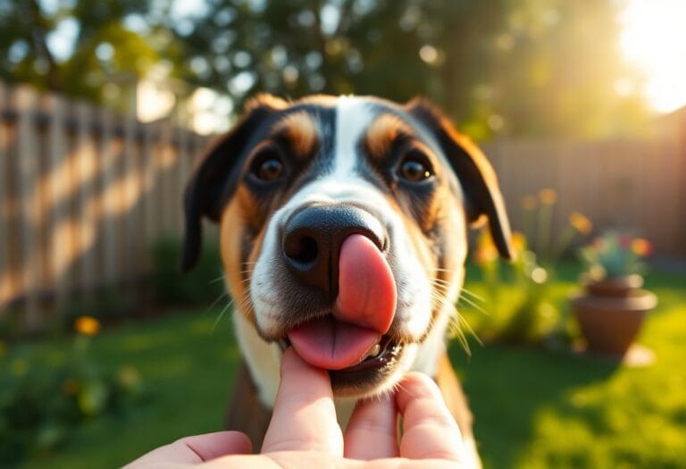 Hvorfor slikker min hund mig?